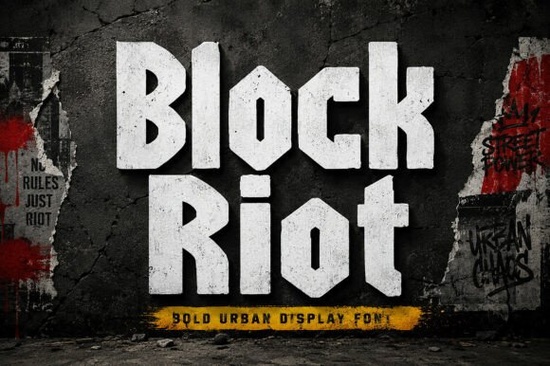 Block Riot Font